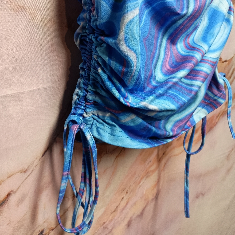 Shein One Shoulder Marble Cinchedβ Tank - Picture 2 of 5